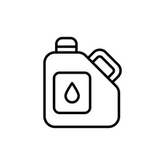 Jerry can outline icons, minimalist vector illustration ,simple transparent graphic element .Isolated on white background