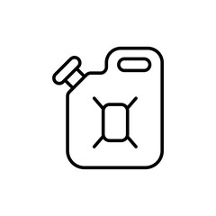 Jerry can outline icons, minimalist vector illustration ,simple transparent graphic element .Isolated on white background