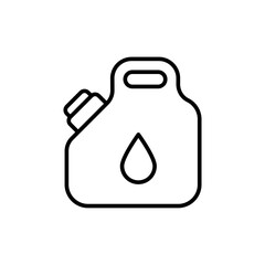 Jerry can outline icons, minimalist vector illustration ,simple transparent graphic element .Isolated on white background
