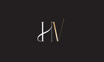 HV, VH , V , H , Abstract Letters Logo Monogram