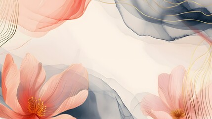 Watercolor flower abstract background, luxury, elegant concept