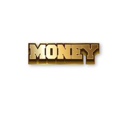 3D Money text poster art
