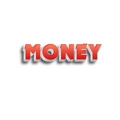 3D Money text banner art