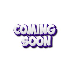 3D Coming soon text poster