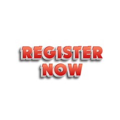 3D Register now text banner