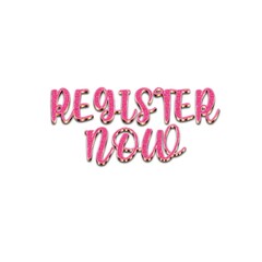 3D Register now text banner