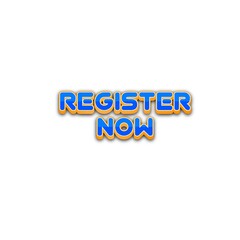 3D Register now text banner