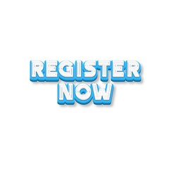 3D Register now text banner