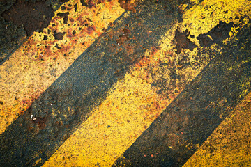 Zebra crossing with a color on a black and yellow background.