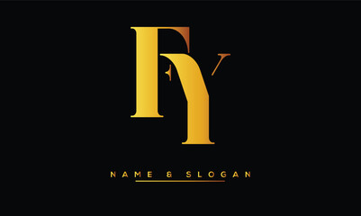 FY,  YF,  F,  Y  Abstract  Letters  Logo  Monogram
