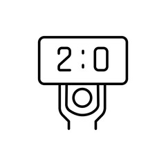 Scoreboard outline icons, minimalist vector illustration ,simple transparent graphic element .Isolated on white background