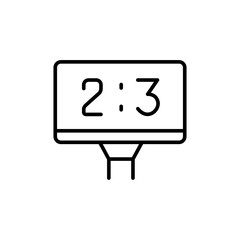 Scoreboard outline icons, minimalist vector illustration ,simple transparent graphic element .Isolated on white background