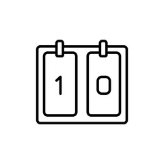 Scoreboard outline icons, minimalist vector illustration ,simple transparent graphic element .Isolated on white background