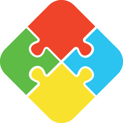 puzzles pieces connection game toy vector illustration 