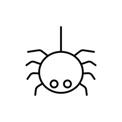 Spider outline icons, minimalist vector illustration ,simple transparent graphic element .Isolated on white background