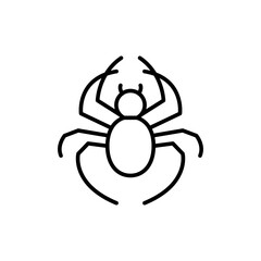 Spider outline icons, minimalist vector illustration ,simple transparent graphic element .Isolated on white background