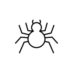 Spider outline icons, minimalist vector illustration ,simple transparent graphic element .Isolated on white background