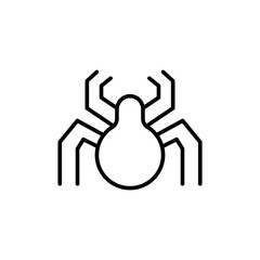 Spider outline icons, minimalist vector illustration ,simple transparent graphic element .Isolated on white background