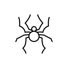 Spider outline icons, minimalist vector illustration ,simple transparent graphic element .Isolated on white background