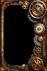 Steampunk Border Frame Illustration Copy Space Area