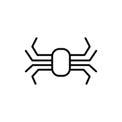 Spider outline icons, minimalist vector illustration ,simple transparent graphic element .Isolated on white background