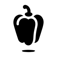 minimal Bell Pepper brand logo concept black color silhouette