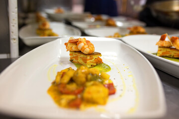 Thai food fried shrimp.