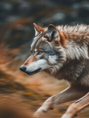 Obraz premium close up of gray wolf