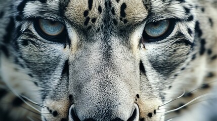 Snow Leopard Close-Up - obrazy, fototapety, plakaty