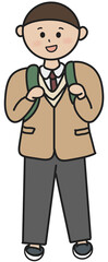 교복 입은 학생 일러스트