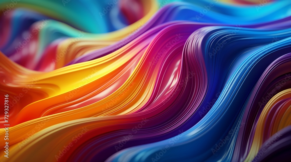 Poster a mesmerizing 3d abstract multicolor visualization