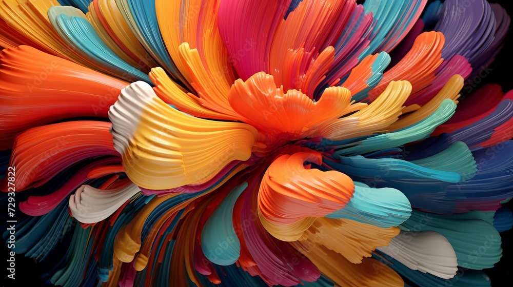 Poster a mesmerizing 3d abstract multicolor visualization