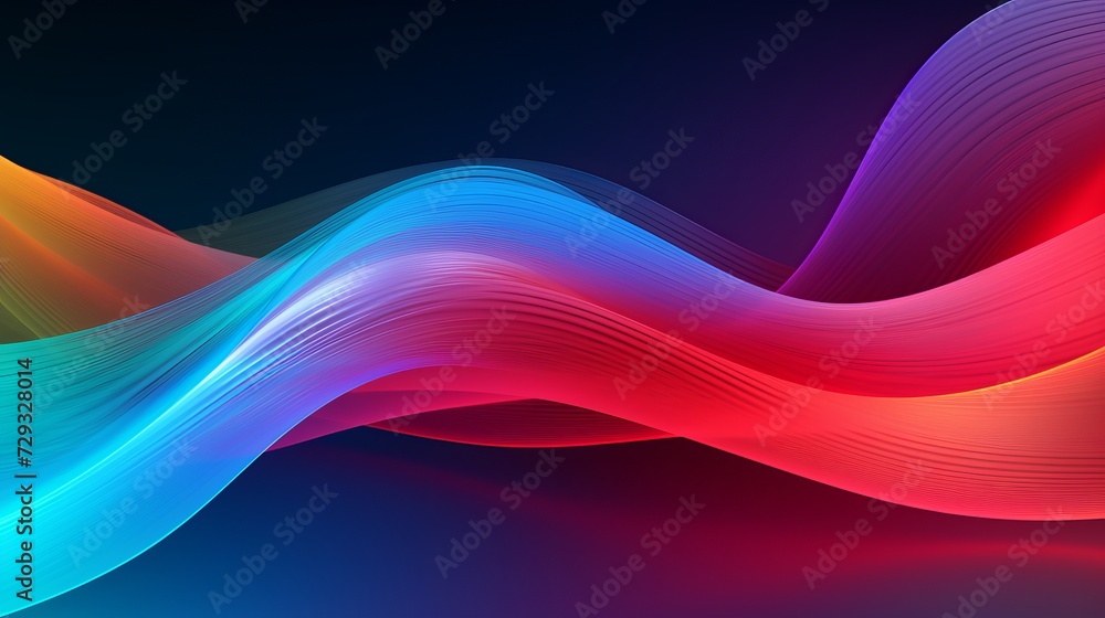Poster a stunning 3d render of an abstract multicolor spectrum