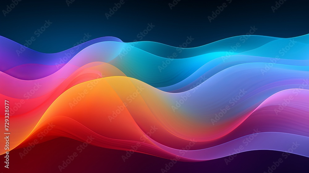 Poster a stunning 3d render of an abstract multicolor spectrum