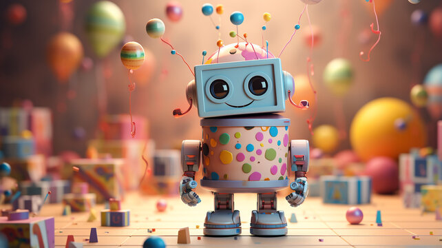 cute little robot picture that will exist in the future world Robot concept