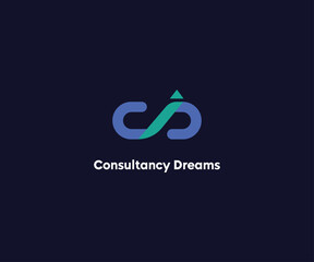 Fototapeta premium Modern creative letter C and D logo for consultancy - unique logo design