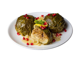 Traditional Turkish food; stuffed artichokes, stuffed artichokes. Turkish name; enginar canaginda sarma - dolma