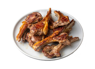 Grilled lamb chops in delicious view, Turkish name; izgara pirzola