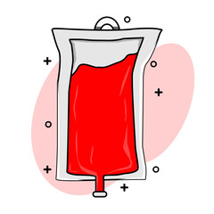 vector design of a fresh blood bag for blood transfusion purposes.