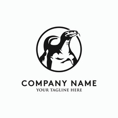 Obraz premium Komodo logo design vector