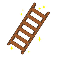 vector design of brown wooden stairs