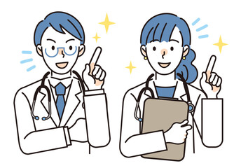 楽しく喋っている医者の男女