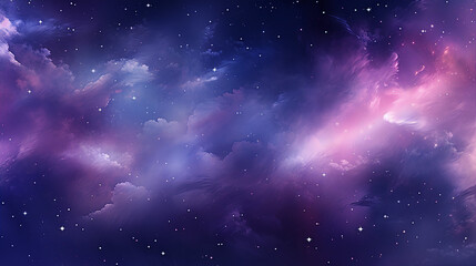 Fototapeta na wymiar Vibrant cosmic nebula with a multitude of stars and dust clouds in deep space