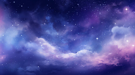 Fototapeta na wymiar Captivating cosmic clouds in a star-filled night sky