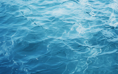 Fototapeta na wymiar A Close Up Of A Blue Water Surface With Waves