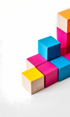 wooden colorful toy blocks