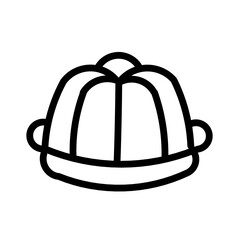 Icons Bakery and dessert with croissant muffin donut pizza sandwich cookies and cakes. bakery symbols set