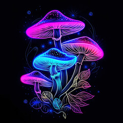 Neon Mushroom Overlay