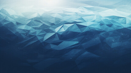 Fototapeta na wymiar Crystalline geometric patterns over a frosty blue abstract background
