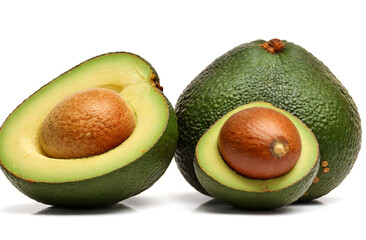 Fresh avacado fruit over white background